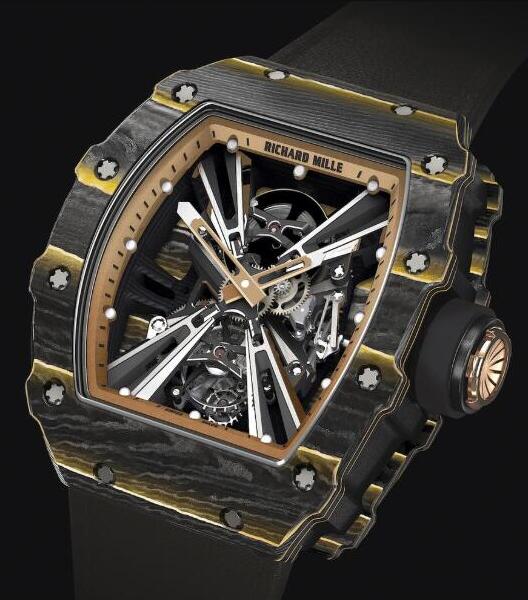 Replica Richard Mille RM 12-01 Carbon Gold Tourbillon Watch